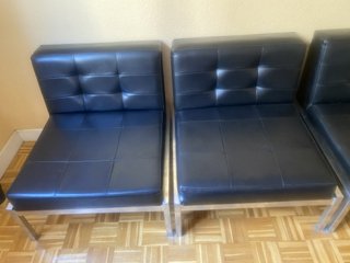 Sillas Negras para Sala de Espera (4 Unidades)