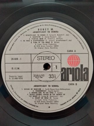 Vinilo LP Boney M. - Nightflight to Venus
