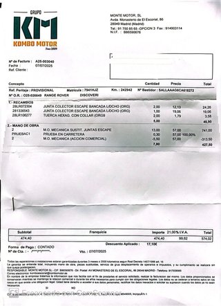 Land Rover Discovery 4 211 cvs 7 plazas averiado