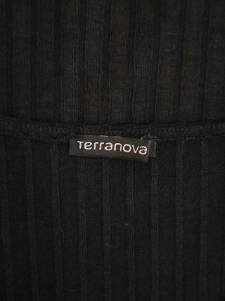 Maglia pullover Terranova nera a costine