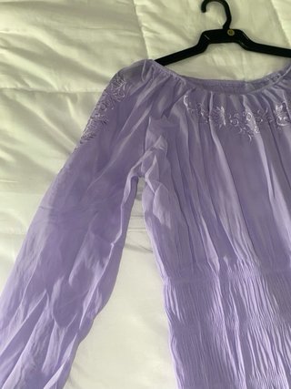 Camisas de seda morada y blanca las dos a 4€