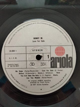 Vinilo LP Boney M. - Love For Sale
