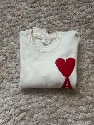 Jersey Amiri Blanco Corazón Rojo