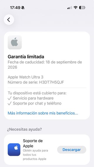 Apple Watch Ultra 3 | Batería 100% | 7 correas