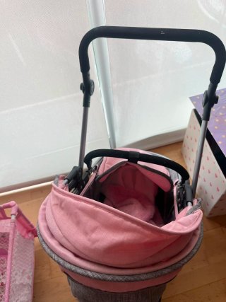 Carrito de juguete para bebé rosa