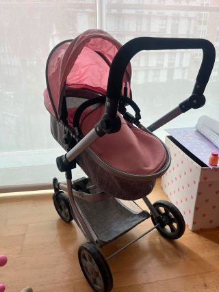 Carrito de juguete para bebé rosa