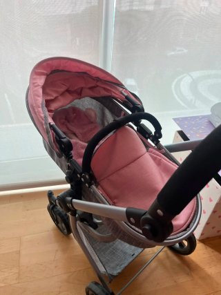 Carrito de juguete para bebé rosa
