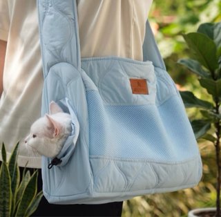 Trasportino borsa trapuntata per gatti e cani