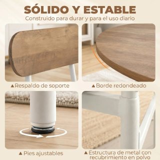 Mesa y 4 Sillas Comedor Estilo Industrial