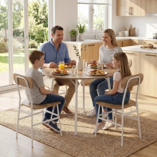Mesa y 4 Sillas Comedor Estilo Industrial