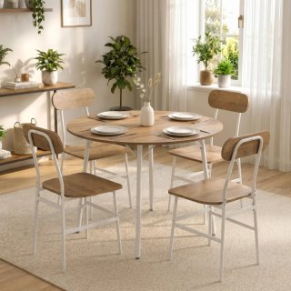 Mesa y 4 Sillas Comedor Estilo Industrial
