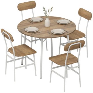 Mesa y 4 Sillas Comedor Estilo Industrial