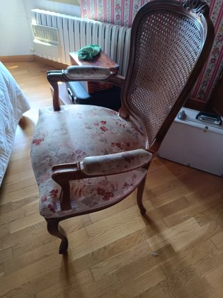 6 Sillas de Comedor Madera y Rattan