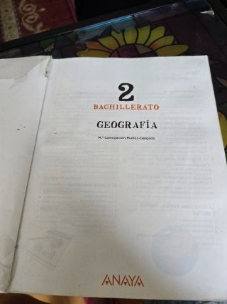 Geografía 2° Bachillerato