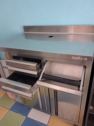Mueble cafetero acero inoxidable