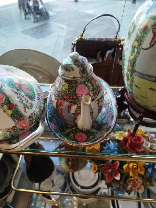 Porcelana China Antigua - Cuenco y Plato