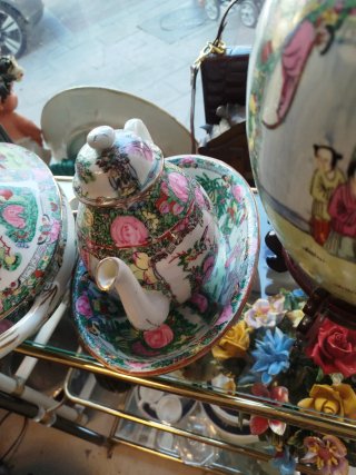 Porcelana China Antigua - Cuenco y Plato