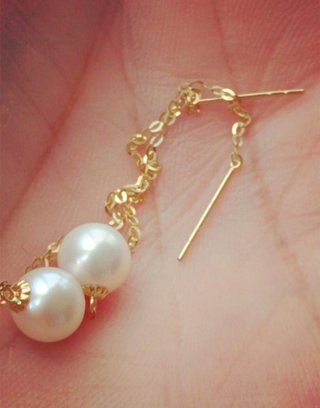 Pendientes Oro 18k Perlas Naturales