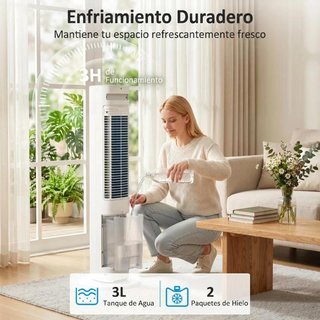 Climatizador Evaporativo 3L 3en1 Temporizador 12H