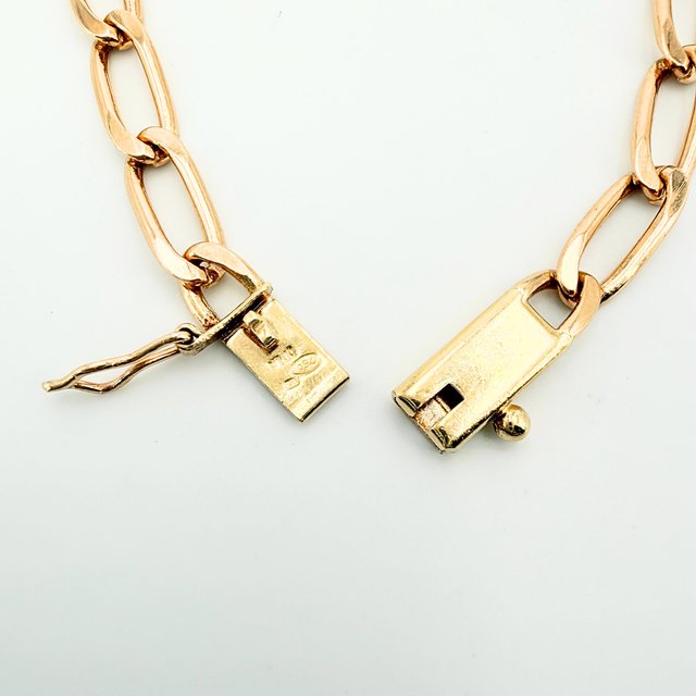 Cadena Bilbao de oro de 18k, 20.38 g, 50.5 cm.