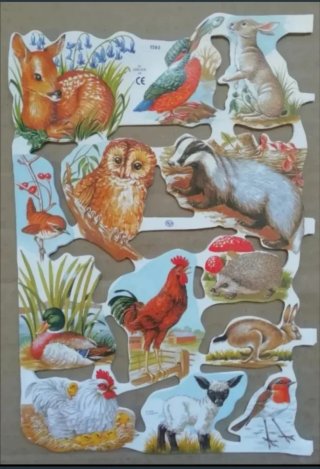 Lamina Cromos troquelados MLP 1563. Animales