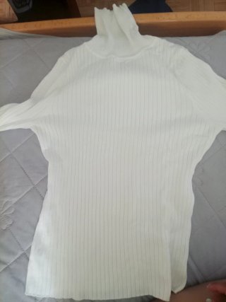 Jersey de invierno cuello alto trenzado