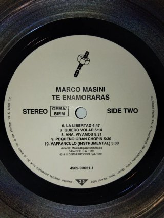 Vinilo LP Marco Masini - Te Enamoraras