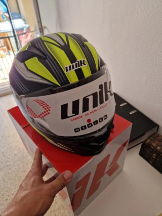 Cascos Unik CI-24 Rider Amarillo Fluor Talla M/S