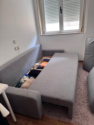 Sofá Cama Gris 3 Plazas