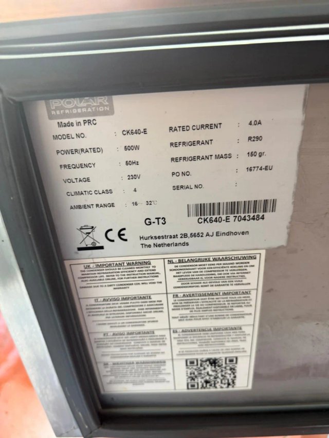 Abatidor de Temperatura Polar CK640 segunda mano