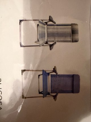 Silla de playa plegable azul multiposición