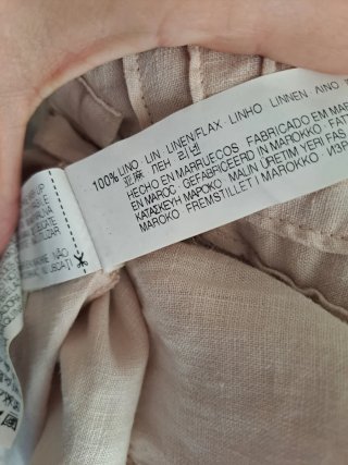 Vestido Zara Lino Boho Beige