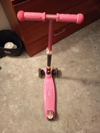 Patinete infantil rosa 3 ruedas