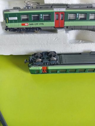 Set 4 trenini elettrici verdi SBB CFF FFS