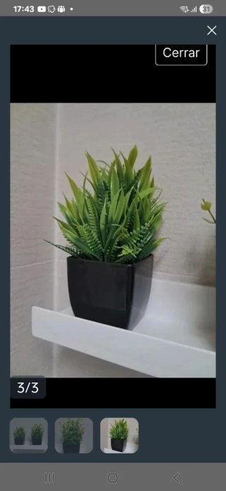 2 Mini Plantas Decorativas 19 cm