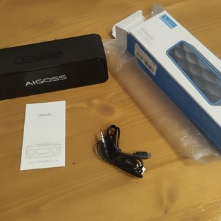 Altavoz Bluetooth AIGOSS Radio FM Negro