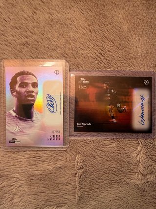 2 Topps Simplicidad Tarjetas Firmadas y Numeradas