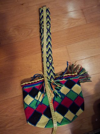 Bolso artesanal Wayúu multicolor