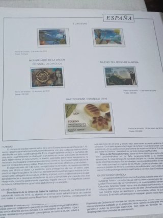 8 Hojas Torres  con Sellos España 2016