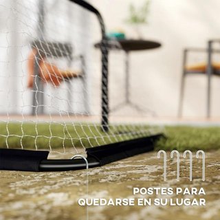 Set 2 Porterías Fútbol Plegables con Red Negra