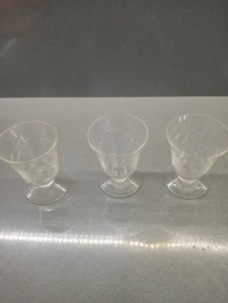 Set 6 Bicchierini Liquore cristallo serigrafato