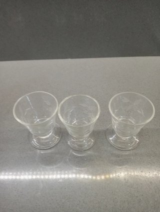 Set 6 Bicchierini Liquore cristallo serigrafato