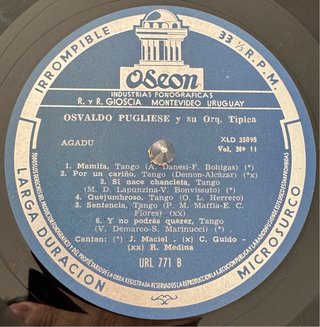 Osvaldo Pugliese LP Tango