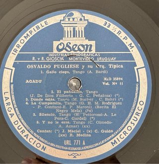Osvaldo Pugliese LP Tango