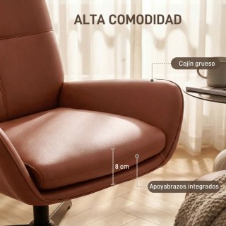 Butaca Marrón PU Sillón Lectura