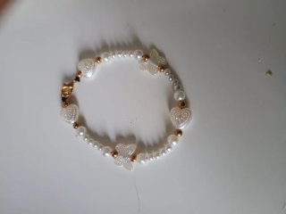 Braccialetti perline cuori e farfalle