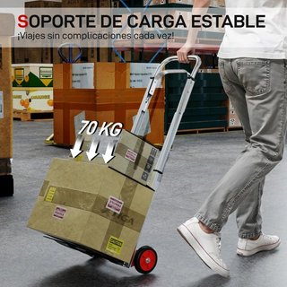Carro Plegable Aluminio 90kg Mango Telescópico