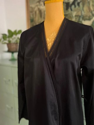 Esprit Dress 42% Silk Wrap Style Black New No Tags