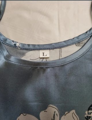 Pijama Verano Satén Flores Azul Blanco