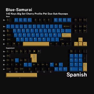 Keycaps Blue Samurai Cherry ISO Español